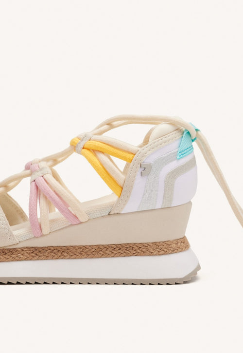 ZAPATILLAS ABIERTAS PIEL CUÑA RAFIA BRIDPORT