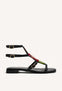 LEATHER FLAT SANDALS NORRIE