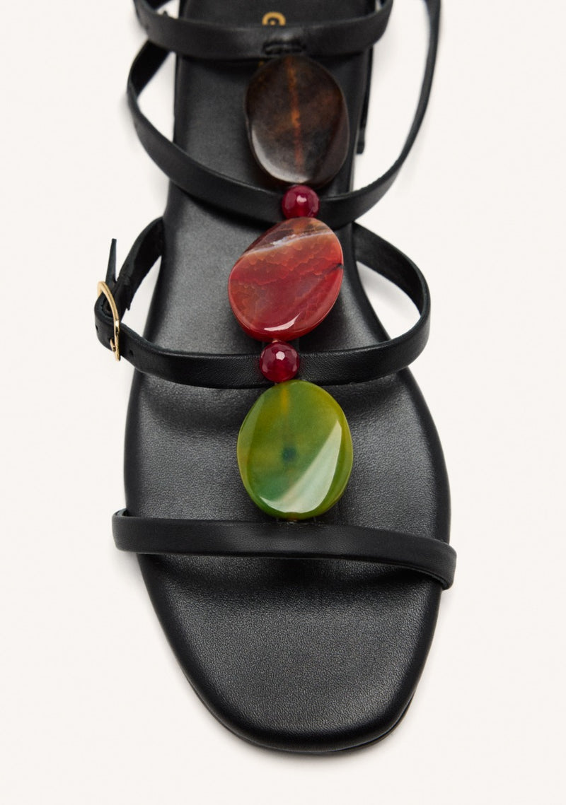 SANDALIAS PIEL ABALORIOS NORRIE