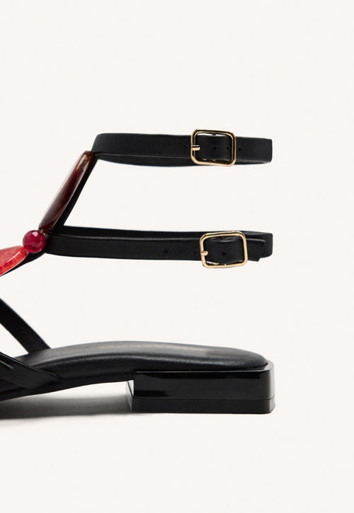 SANDALIAS PIEL ABALORIOS NORRIE