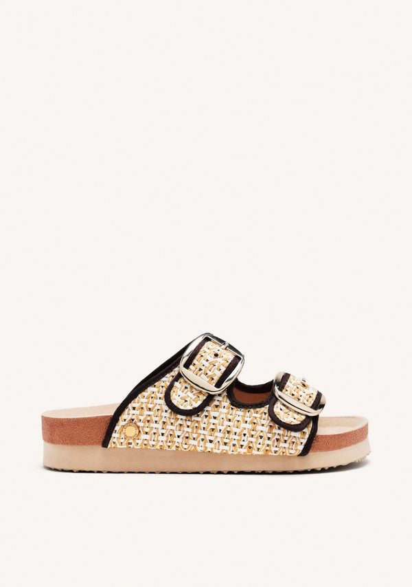 SANDALIAS RAFIA Y HEBILLAS PERSHING