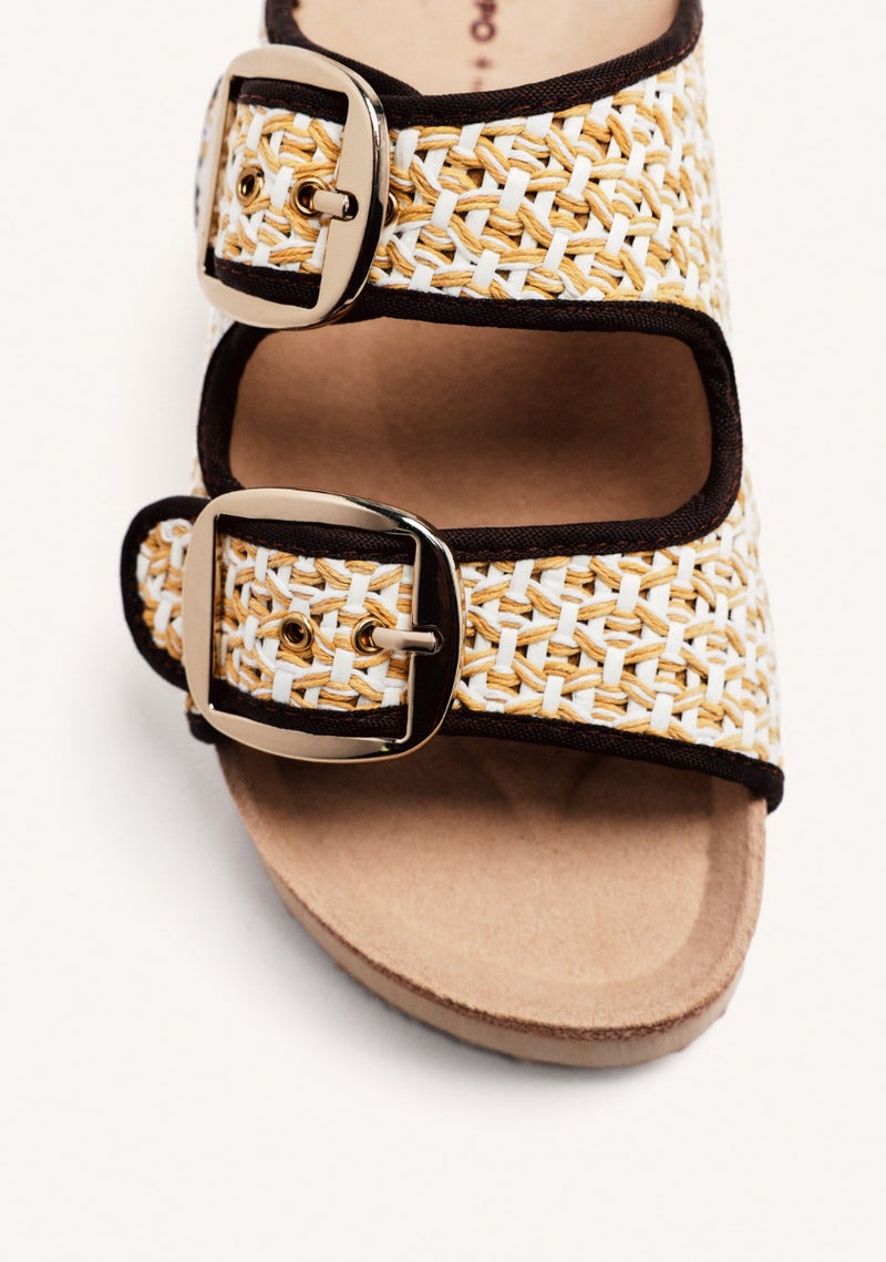 SANDALIAS RAFIA Y HEBILLAS PERSHING