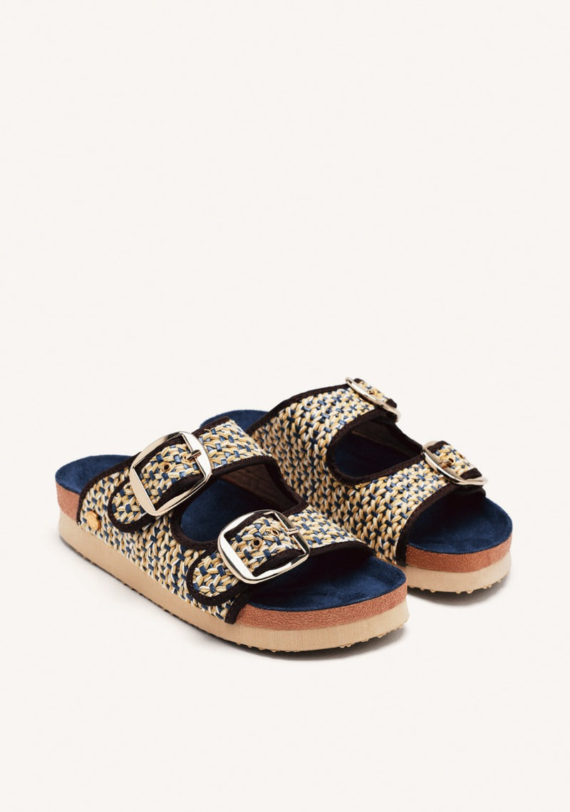SANDALIAS RAFIA Y HEBILLAS PERSHING