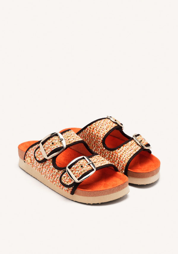 SANDALIAS RAFIA Y HEBILLAS PERSHING
