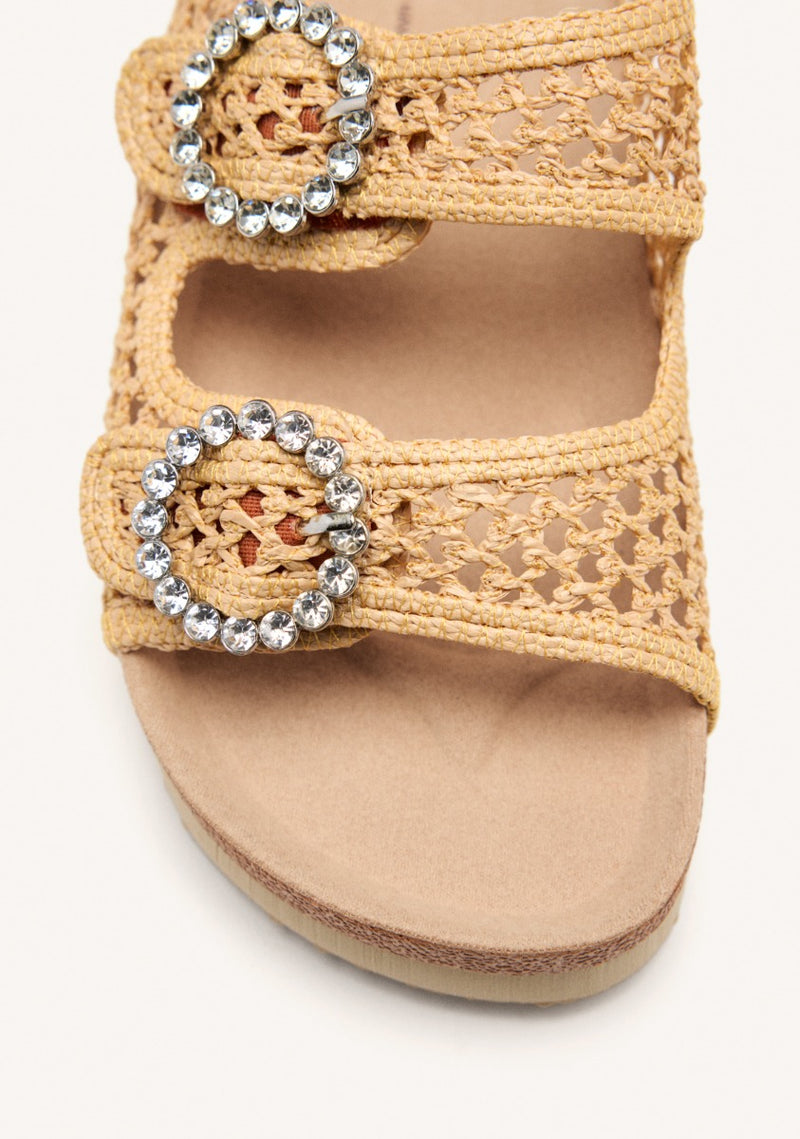 SANDALI CON FIBBIA IN RETE E STRASS PLAISTOW