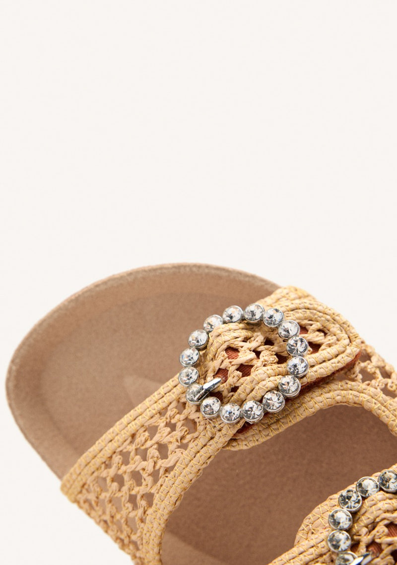 SANDALI CON FIBBIA IN RETE E STRASS PLAISTOW