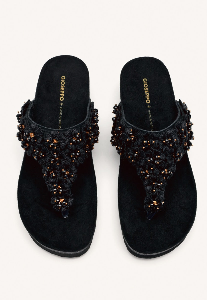 SANDALI CON ZEPPA E PERLINE SHAWANO