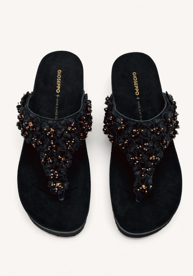 SANDALI CON ZEPPA E PERLINE SHAWANO