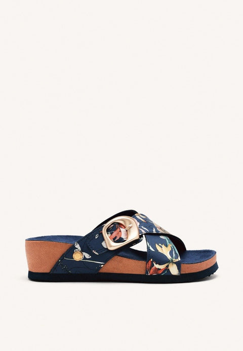 SANDALI CON ZEPPA E FIORI UXBRIDGE