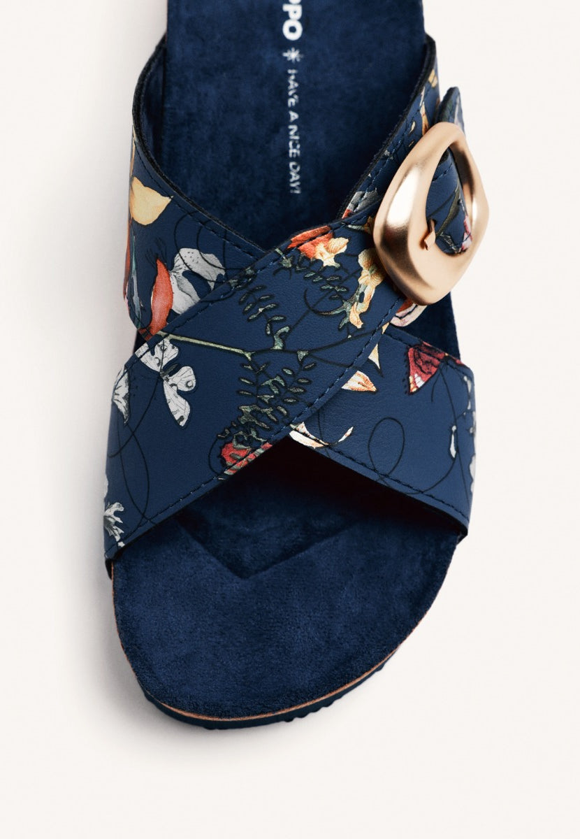 SANDALI CON ZEPPA E FIORI UXBRIDGE