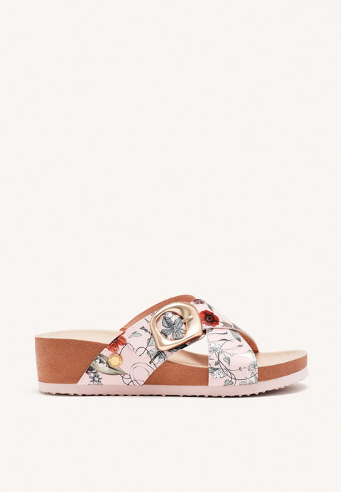 SANDALI CON ZEPPA E FIORI UXBRIDGE