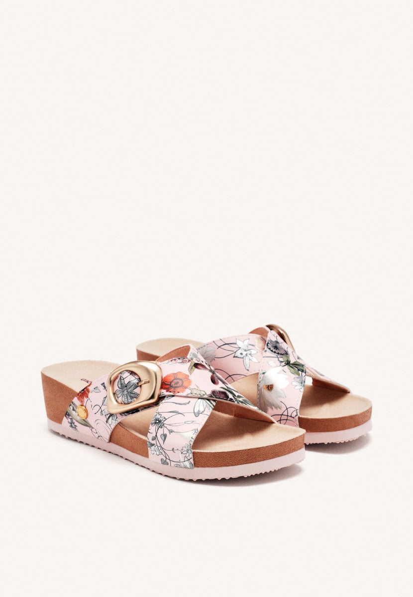 SANDALI CON ZEPPA E FIORI UXBRIDGE