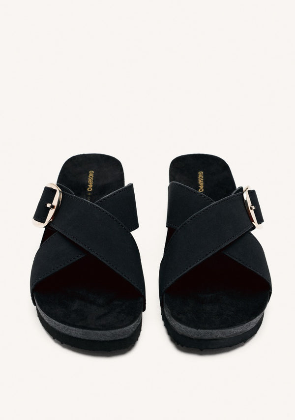 SANDALI CON ZEPPA E FIBBIA WINN