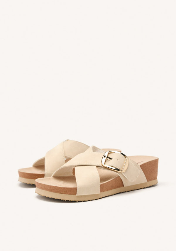 SANDALI CON ZEPPA E FIBBIA WINN