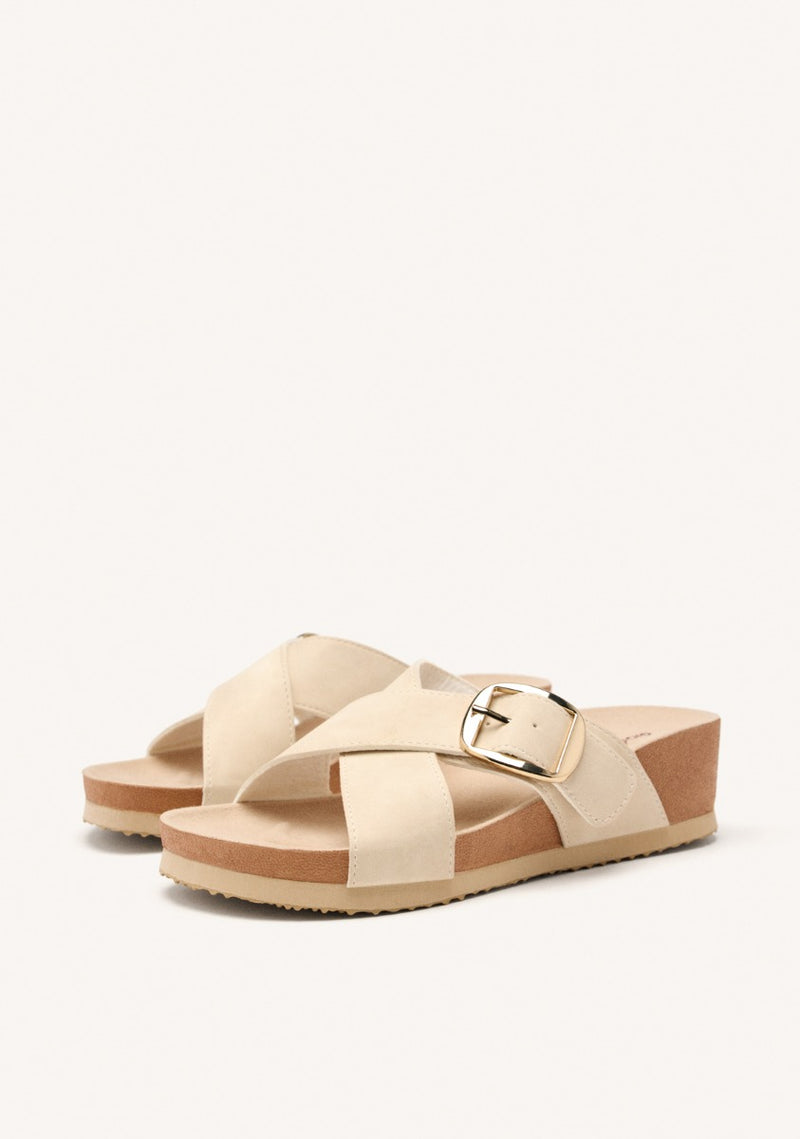 SANDALI CON ZEPPA E FIBBIA WINN