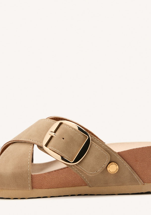 SANDALI CON ZEPPA E FIBBIA WINN