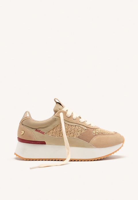SNEAKERS PELLE CON PLATEAU GLOVER