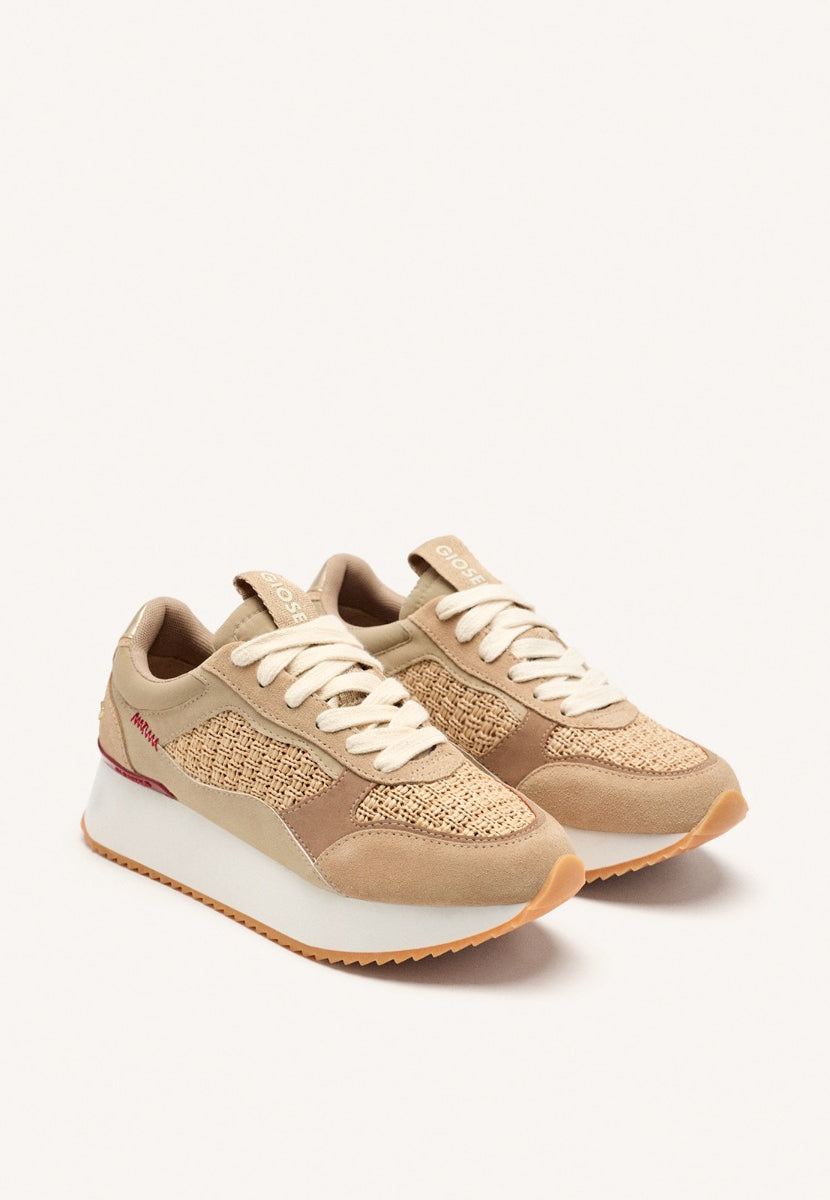 SNEAKERS PELLE CON PLATEAU GLOVER
