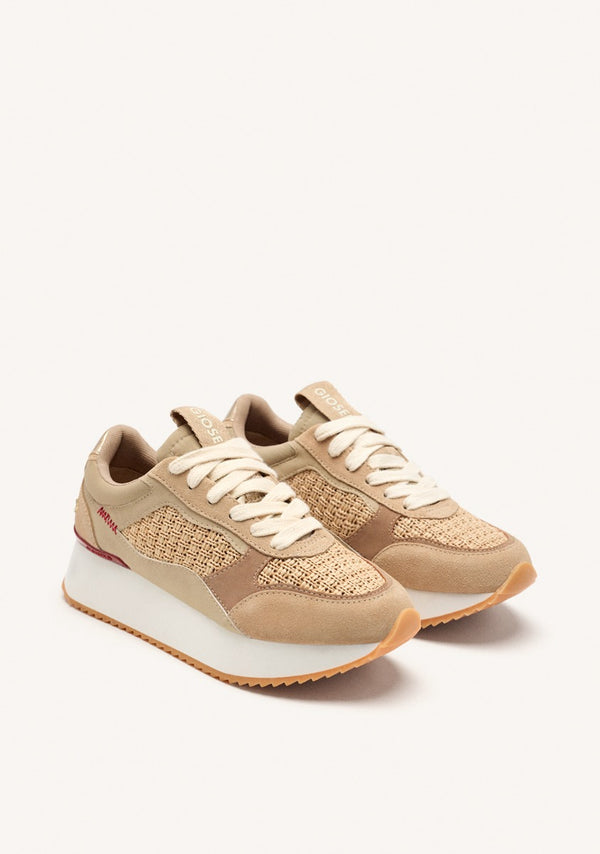 SNEAKERS PELLE CON PLATEAU GLOVER