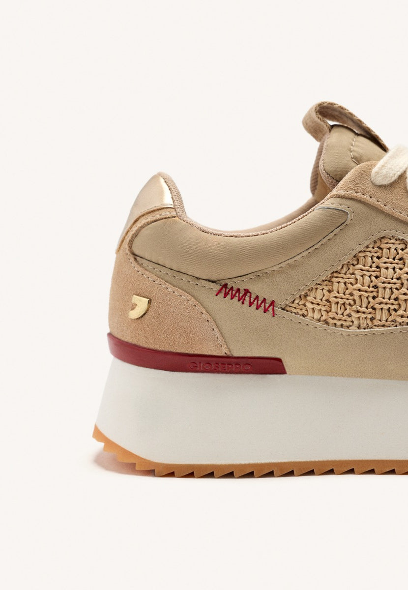 SNEAKERS PELLE CON PLATEAU GLOVER