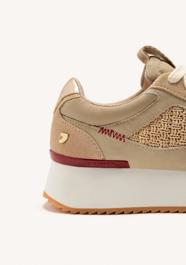 SNEAKERS PELLE CON PLATEAU GLOVER