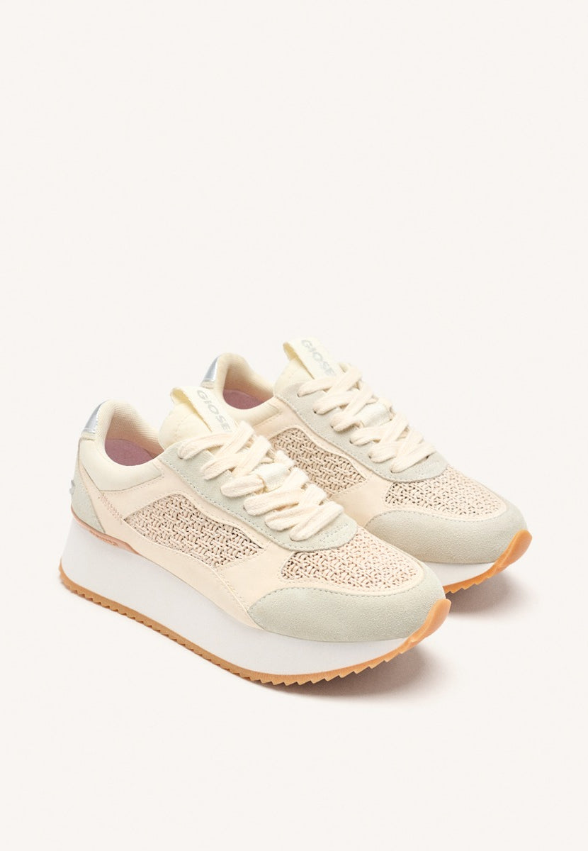 SNEAKERS PELLE CON PLATEAU GLOVER
