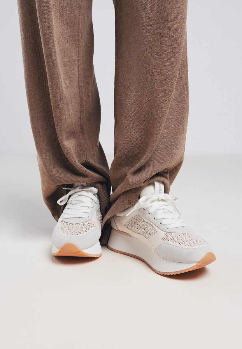 SNEAKERS PELLE CON PLATEAU GLOVER