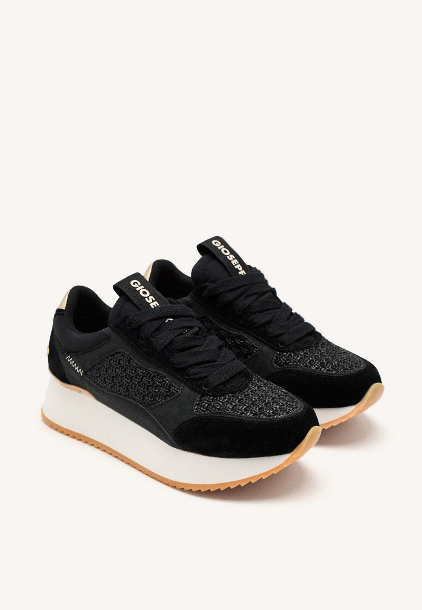 SNEAKERS PELLE CON PLATEAU GLOVER