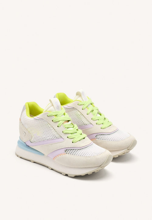 ZAPATILLAS CUÑA PIEL Y REJILLA LARRABEE