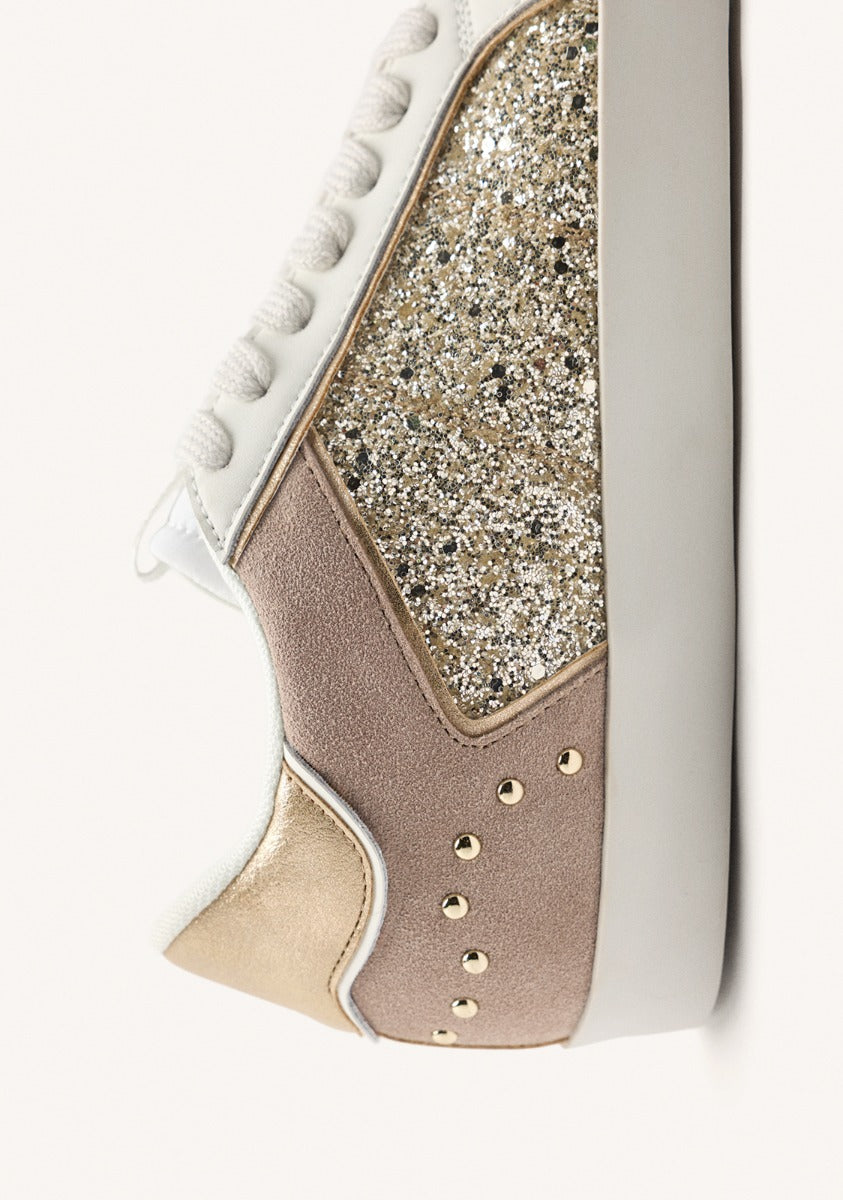 SNEAKERS PELLE LUCIDA E ZEPPA EPSOM