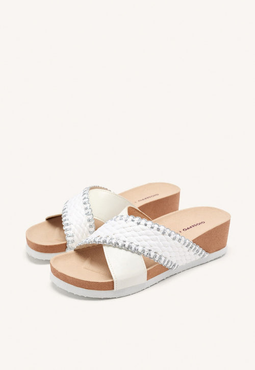 SANDALES COMPENSÉES TRESSÉES OMA