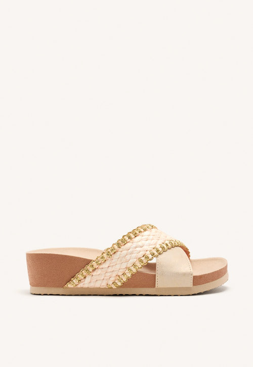 SANDALES COMPENSÉES TRESSÉES OMA