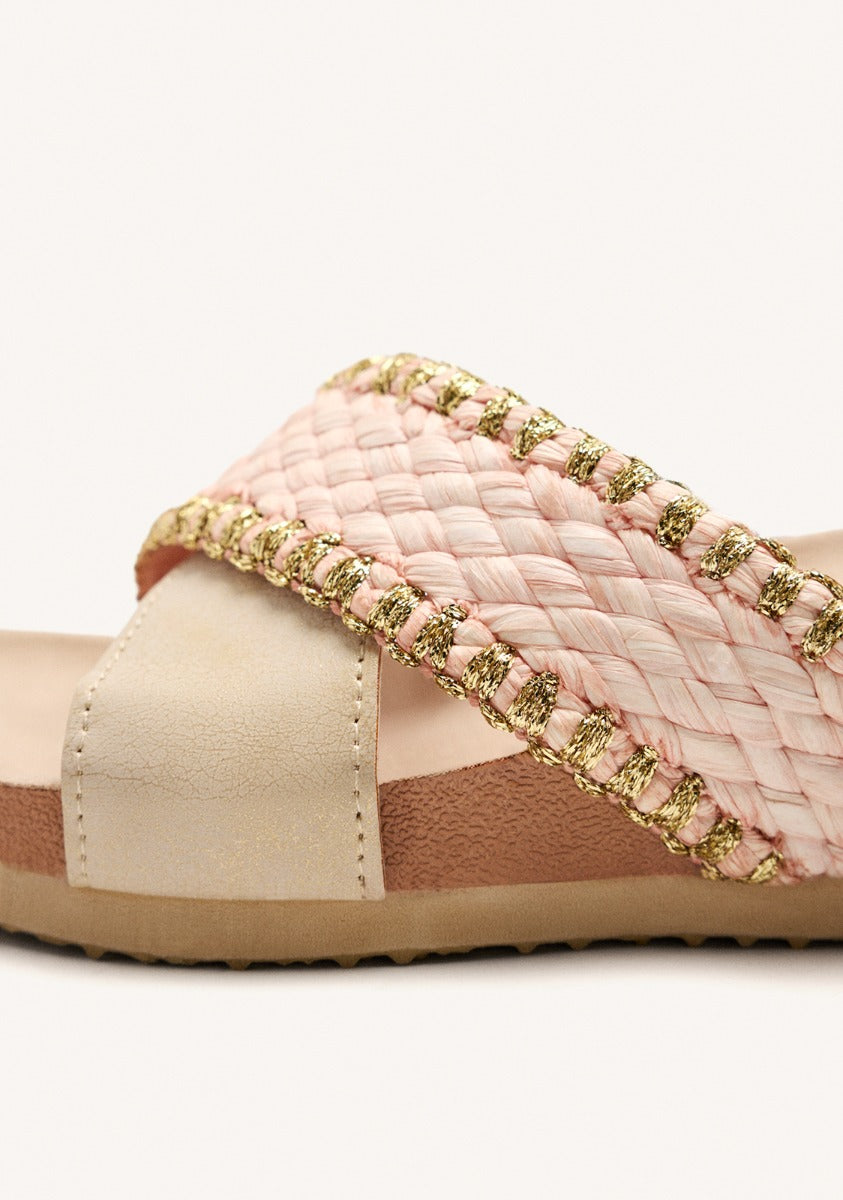 BRAIDED WEDGE SANDALS OMA