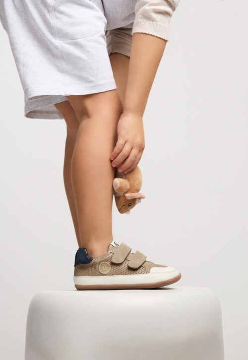 GIOSEPPO BAREFOOT - LEATHER AND MESH SNEAKERS RIPTON