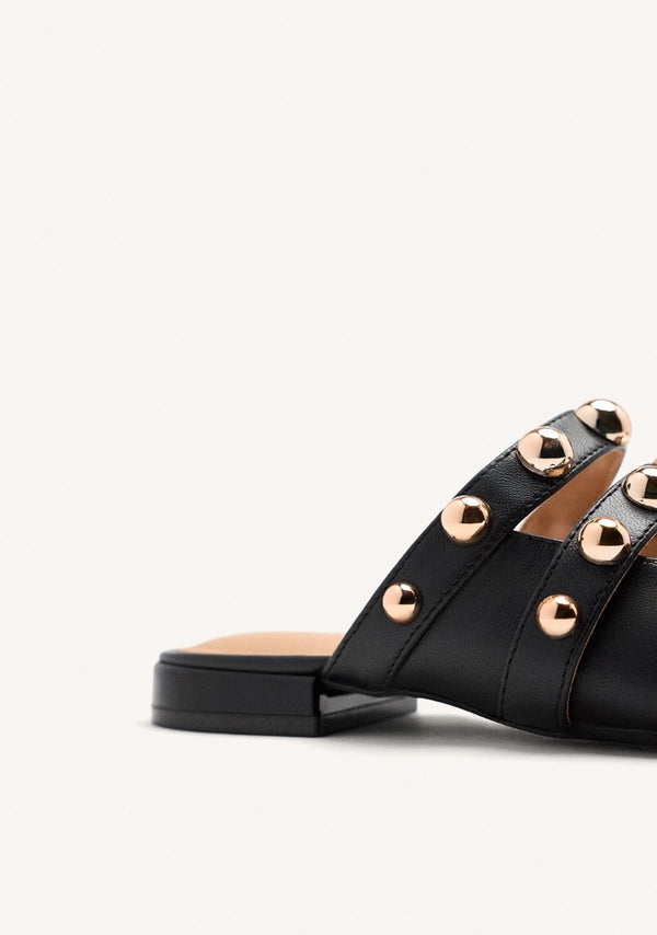 STUDDED LEATHER MULES AHNAPEE