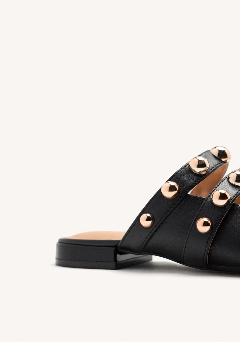 STUDDED LEATHER MULES AHNAPEE