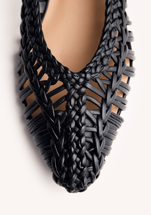 BALLERINES CUIR TRESSÉ FAYSTON
