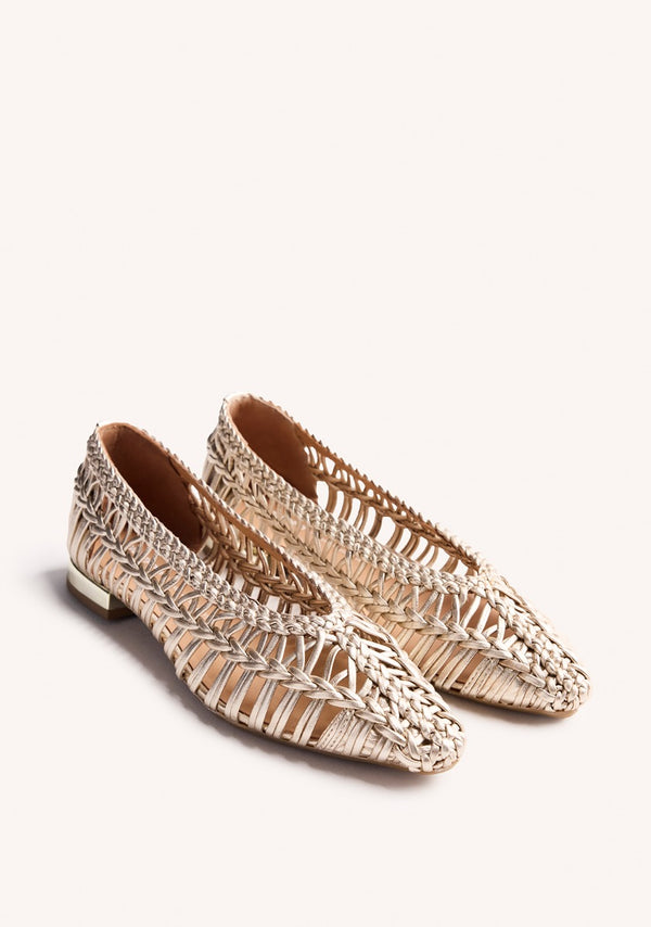 BRAIDED LEATHER BALLET FLATS FAYSTON
