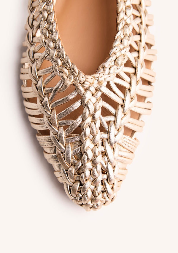 BRAIDED LEATHER BALLET FLATS FAYSTON