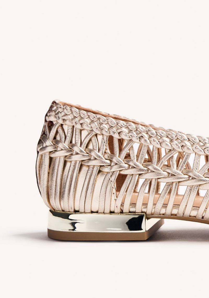 BRAIDED LEATHER BALLET FLATS FAYSTON