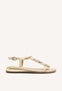 SANDALI BASSI PELLE CON PERLINE TILTON