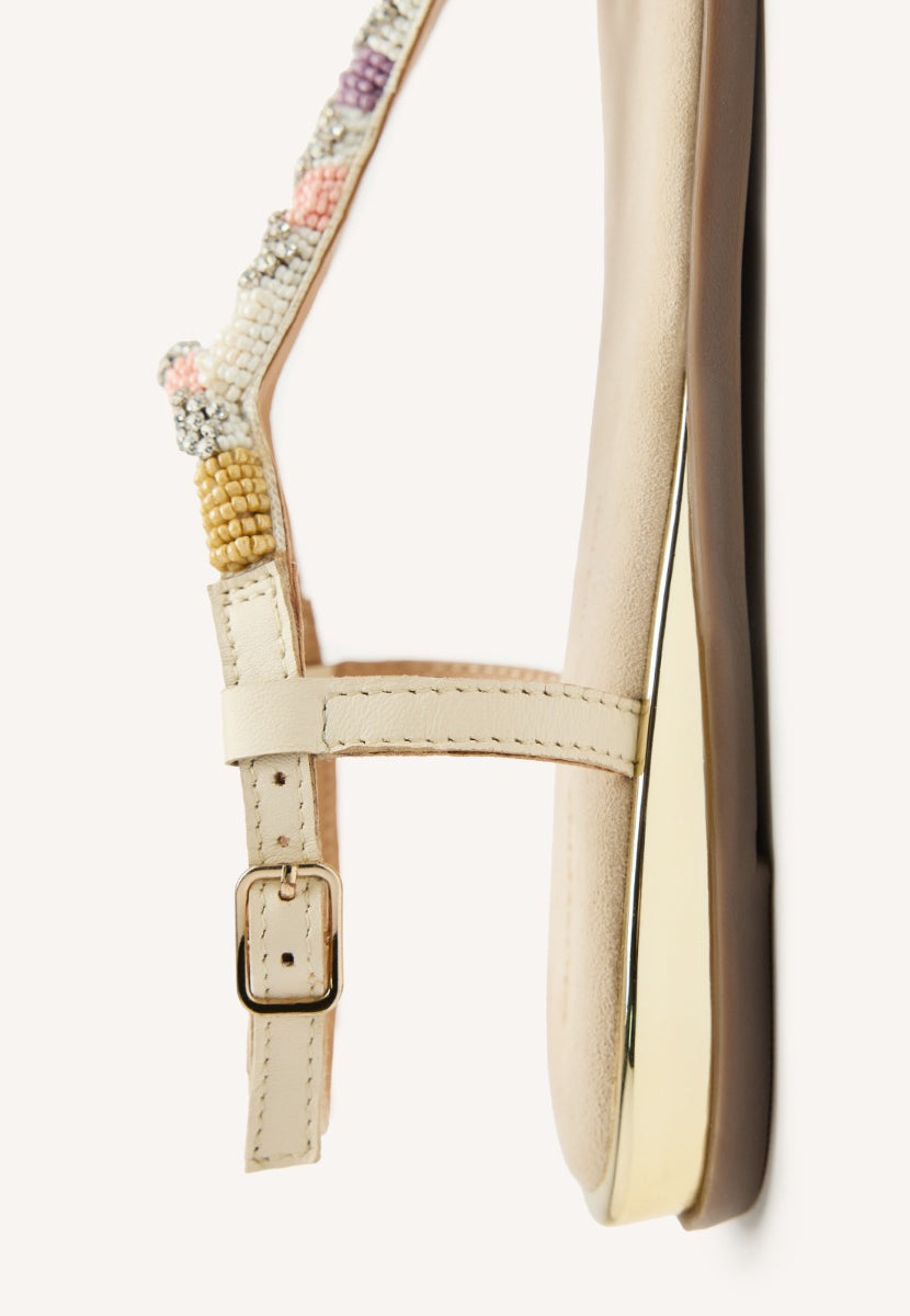 SANDALIAS PIEL ABALORIOS TILTON
