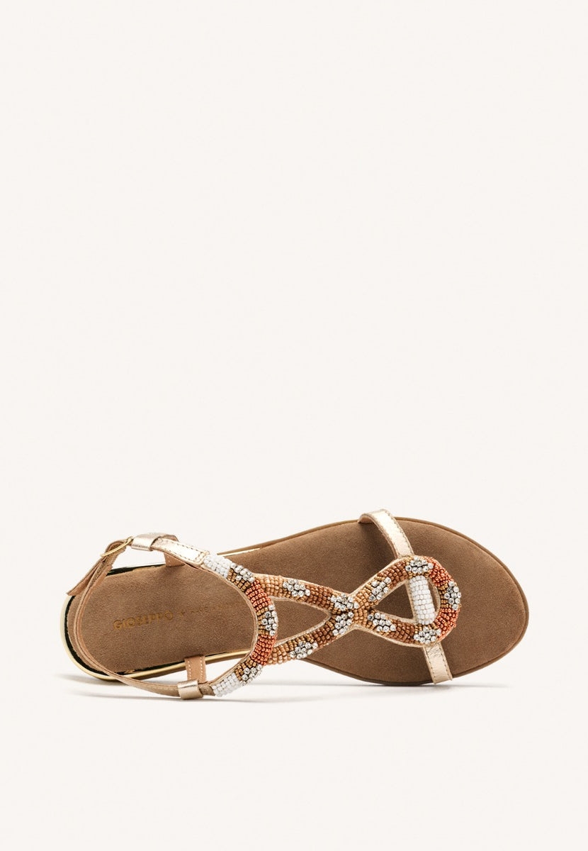 SANDALIAS PIEL ABALORIOS TILTON