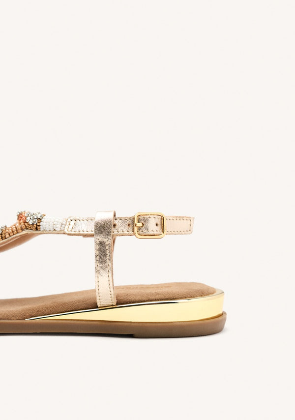SANDALIAS PIEL ABALORIOS TILTON