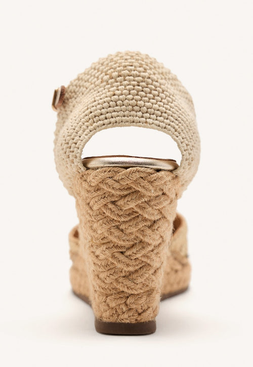 ESPARTEÑAS BORDADO PIEL Y CUÑA RAFIA BENNETT