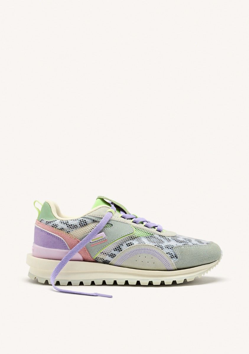 LEATHER AND MESH SNEAKERS CAVENDISH
