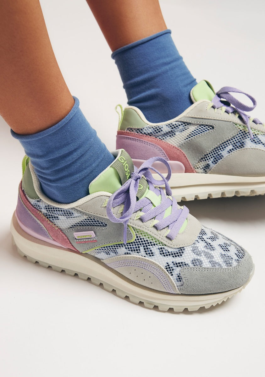 LEATHER AND MESH SNEAKERS CAVENDISH