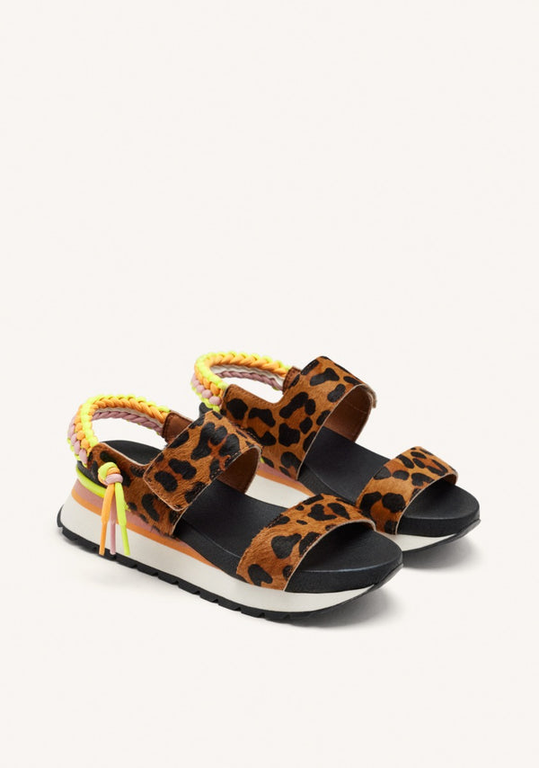 SANDALIAS DEPORTIVAS PIEL LEOPARDO LEVERETT