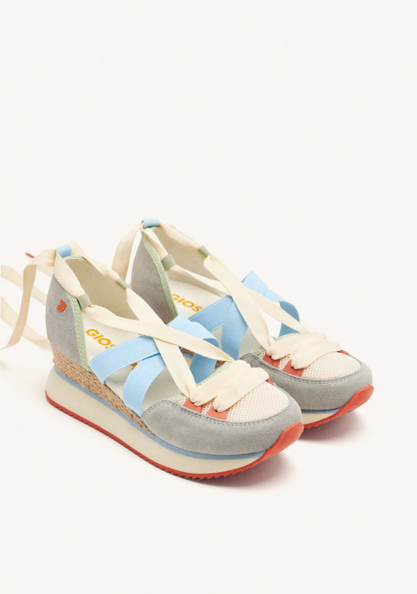 ZAPATILLAS ABIERTAS PIEL CUÑA RAFIA HINESBURG