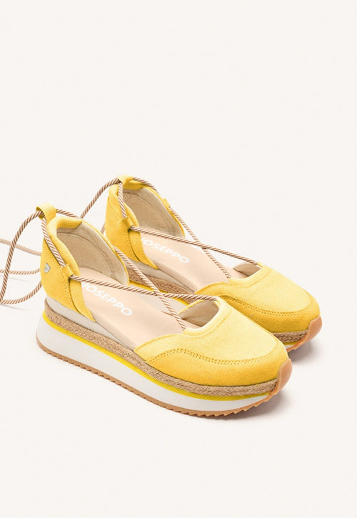 BASKETS À PLATEFORME OUVERTE CUIR ET RAPHIA CHITTENDEN